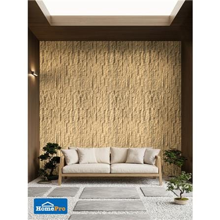 แผ่นตกแต่งผนัง PU 60x120 ซม. TARA BRICK ROCK BROWN_5