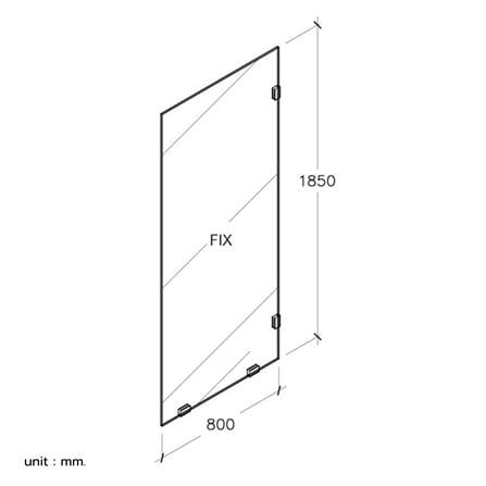 ฉากกั้นอาบน้ำ COTTO FAC080HRO-GS 185 ซม._4