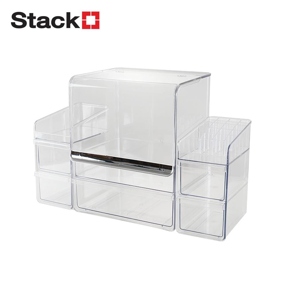 ชุดกล่องลิ้นชัก MAKE UP STACKO BREIS 27x22x32.5 ซม. สีใส_1