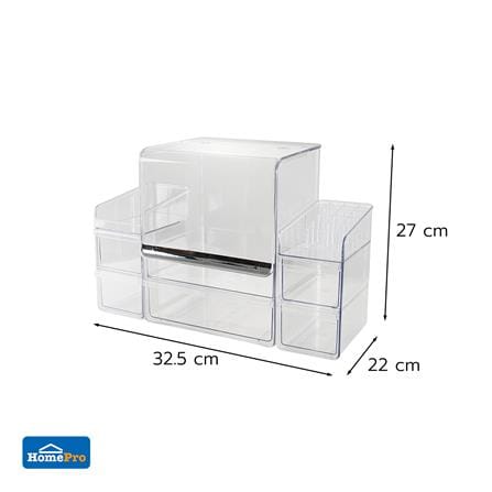 ชุดกล่องลิ้นชัก MAKE UP STACKO BREIS 27x22x32.5 ซม. สีใส_9