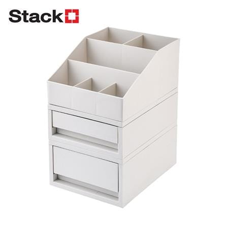 ชุดกล่องลิ้นชัก STACKO NEO 25.7x19.7x32.2 ซม. สีขาว_0