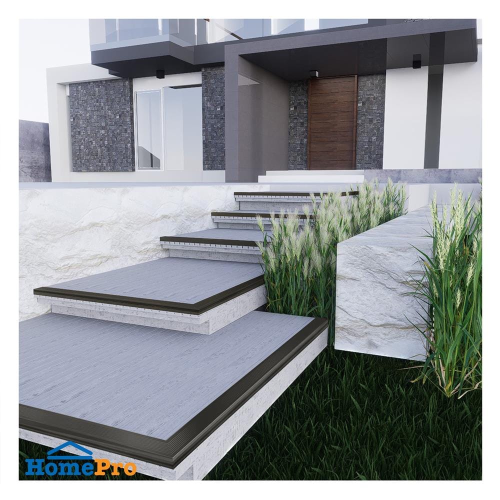 จมูกบันไดอะลูมิเนียม HOME NAP 502001 4.5 ซม. 2 ม. สีดำ