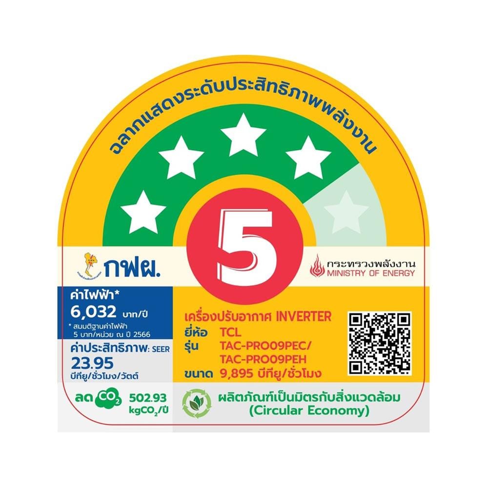 แอร์ผนัง TCL TAC-PRO09PE 9895 บีทียู อินเวอร์เตอร์