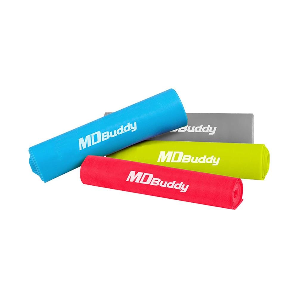ชุดแผ่นยางยืดสำหรับโยคะ พิลาทิส 4 ขนาด MDBUDDY