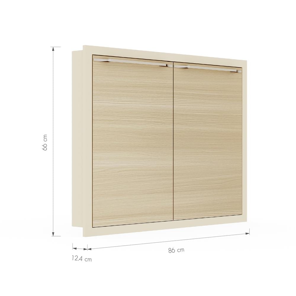 บานซิงค์คู่ KITZCHO LUCIDA PLUS 86x66 ซม. สี NATURAL OAK