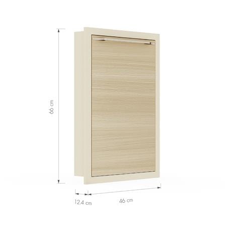 บานซิงค์เดี่ยว เปิดขวา KITZCHO LUCIDA PLUS 46x66 ซม. สี NATURAL OAK_5