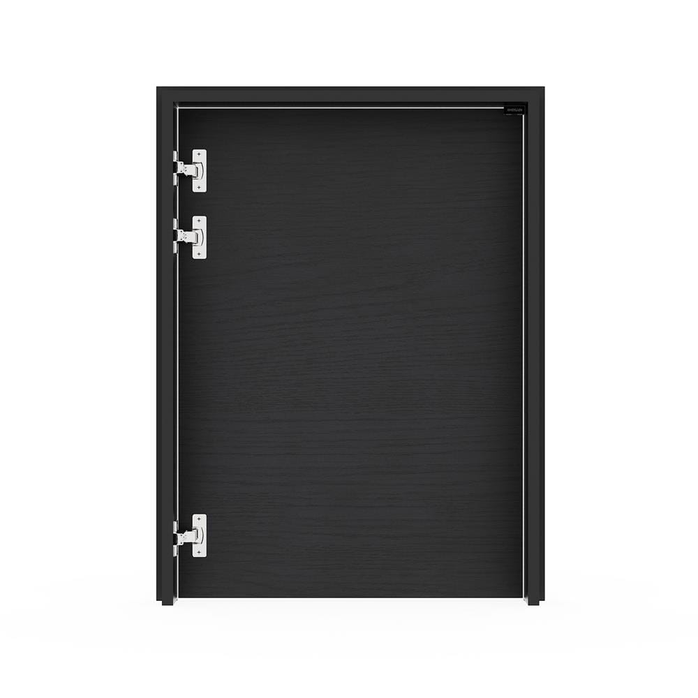 บานถังแก๊ส เปิดขวา KITZCHO LUCIDA PLUS 56x74 ซม. สี BLACK OAK