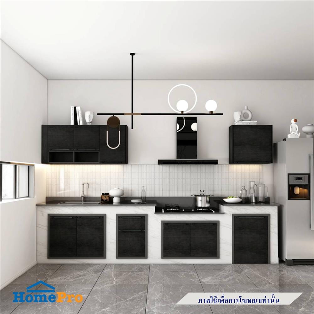 ตู้แขวนเดี่ยว เปิดขวา KITZCHO LUCIDA PLUS 40x60 ซม. สี BLACK OAK