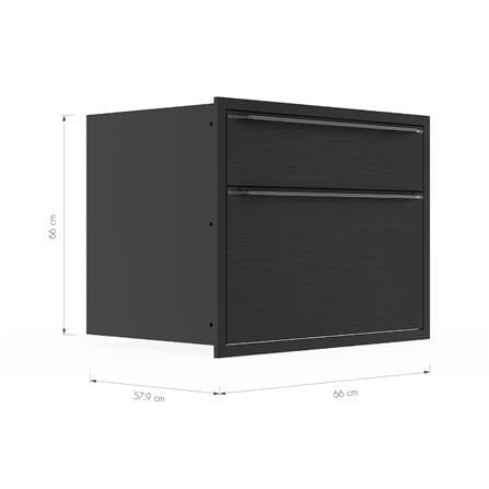 ตู้ลิ้นชัก KITZCHO LUCIDA PLUS 66x66 ซม. สี BLACK OAK_5