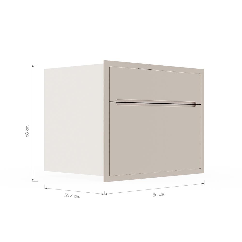 ตู้ลิ้นชัก KITZCHO CURVE 86x66 ซม. สี SAHARA