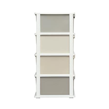 ตู้ลิ้นชัก 4 ชั้น STACKO KURI 40x50x104 ซม. สีขาว/น้ำตาล_2