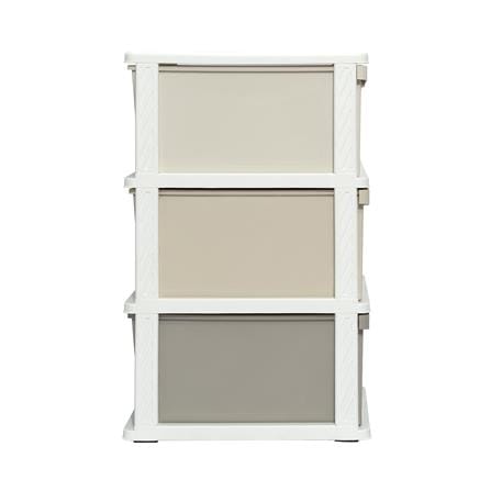 ตู้ลิ้นชัก 3 ชั้น STACKO KURI 40x50x78 ซม. สีขาว/น้ำตาล_2