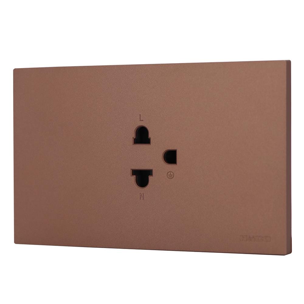 ชุดเต้ารับเดี่ยว 3 ขา HACO MELLOW HACO-LO-MEL-E10 MCM สี MOCHA MOUSSES