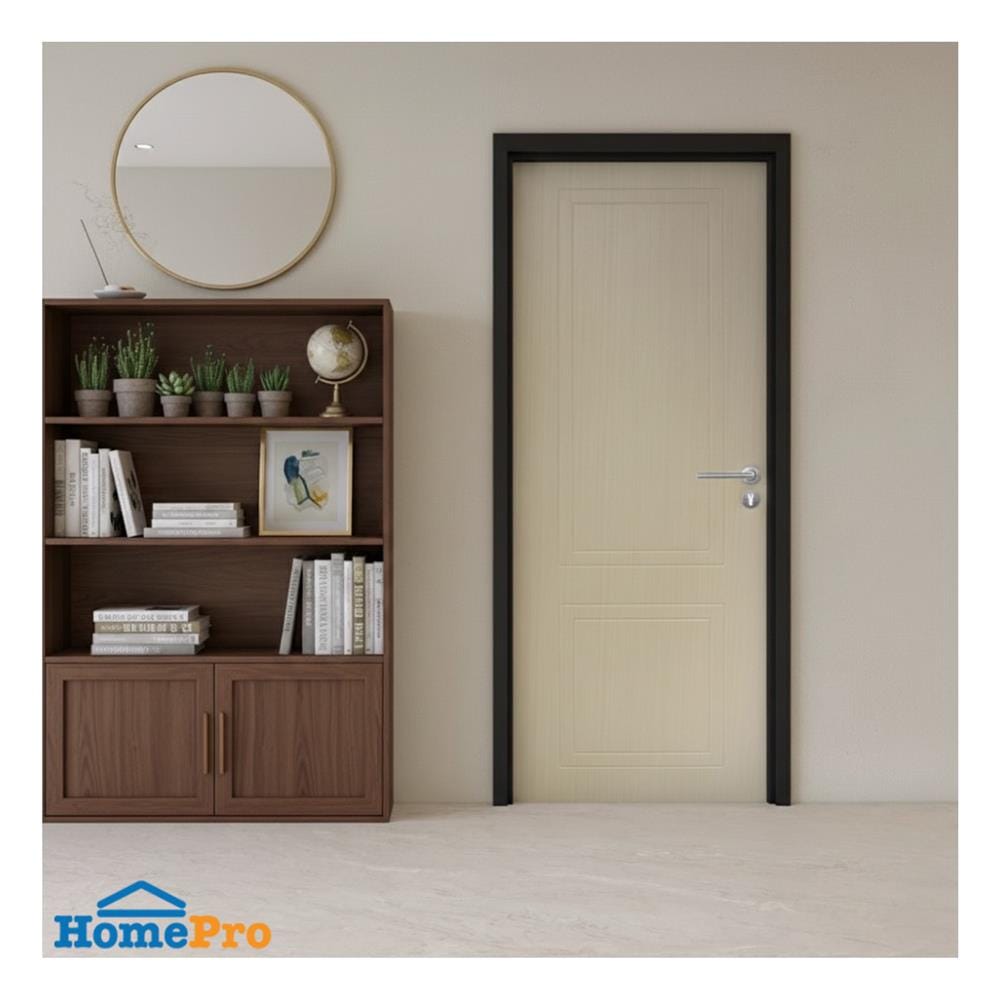 ประตูภายใน UPVC เจาะลูกบิด MODERNWOOD LMWNR017 70x200 ซม. สี LIGHT-OAK
