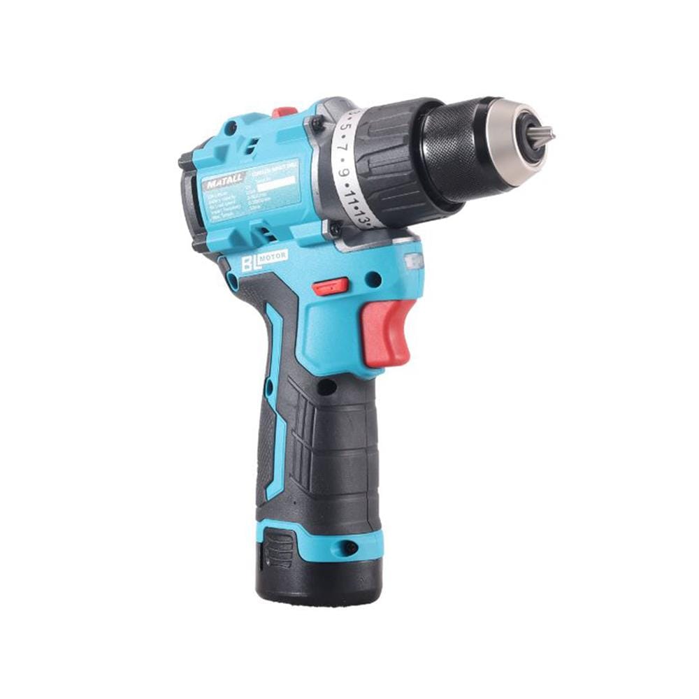 สว่านกระแทกไร้สาย (พร้อมแบตเตอรี่และแท่นชาร์จ) MATALL PRO M12V50-DS 12 โวลต์