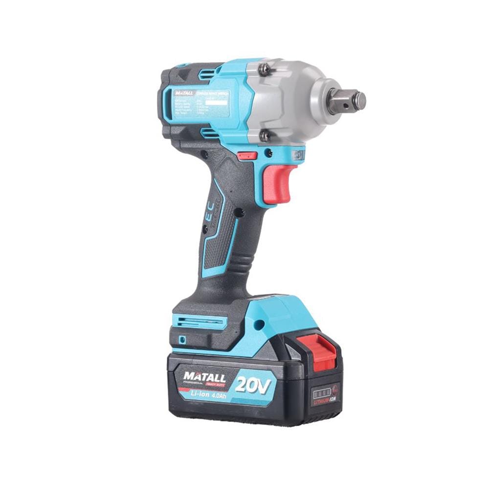 บล็อคกระแทกไร้สาย (พร้อมแบตเตอรี่และแท่นชาร์จ) MATALL PRO M20V520 20 โวลต์