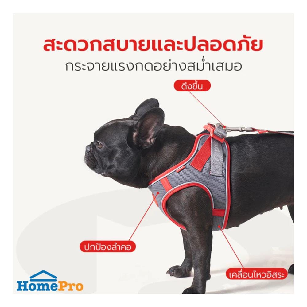 สายจูง PETSTAR PSRY0071 SIZE S สีเทา