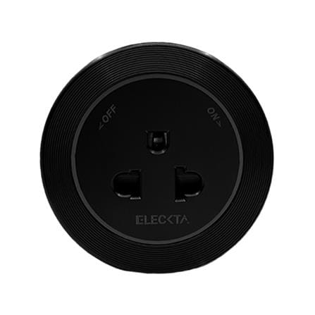 เต้ารับไร้สาย 3 ตา ELECKTA SP-07 สีดำ_0