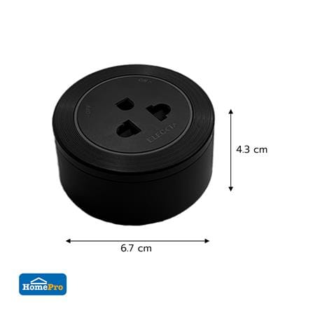 เต้ารับไร้สาย 3 ตา ELECKTA SP-07 สีดำ_4