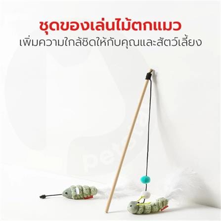 ไม้ล่อแมว PETSTAR PSTZ0411 สีเขียว_5