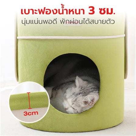 ที่นอนแมว PETSTAR PSTA0155 สีเขียว_4
