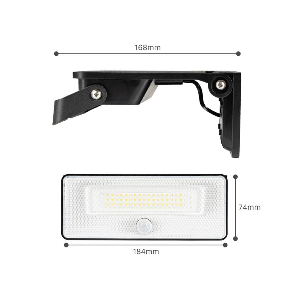 ไฟผนังภายนอก SOLAR CARINI RADIANT2 12 วัตต์ DAYLIGHT สีดำ