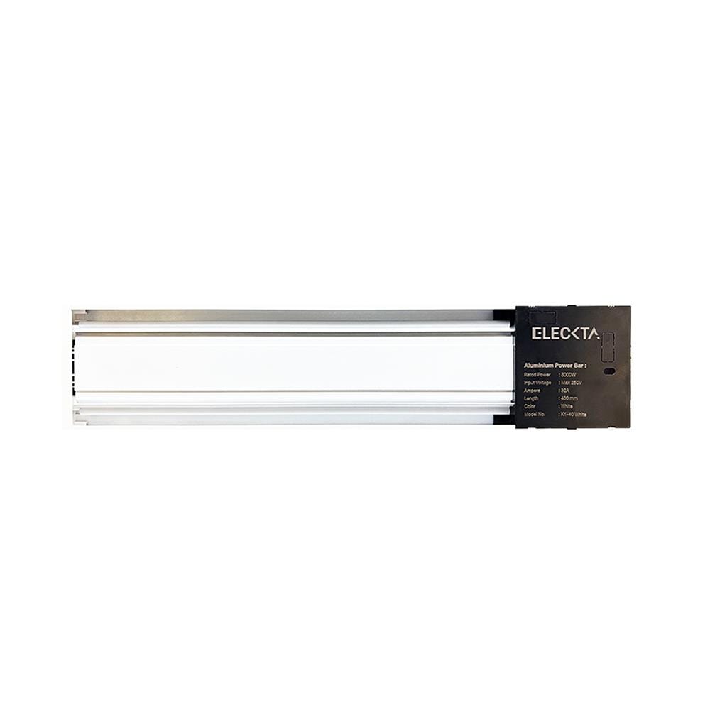 รางปลั๊กไฟแบบเลื่อนได้ ELECKTA K1-40 40 ซม. สีขาว