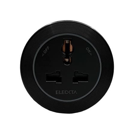เต้ารับไร้สาย 3 ตา ELECKTA SP-06 สีดำ_0