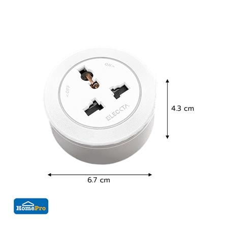 เต้ารับไร้สาย 3 ตา ELECKTA SP-06 สีขาว_4