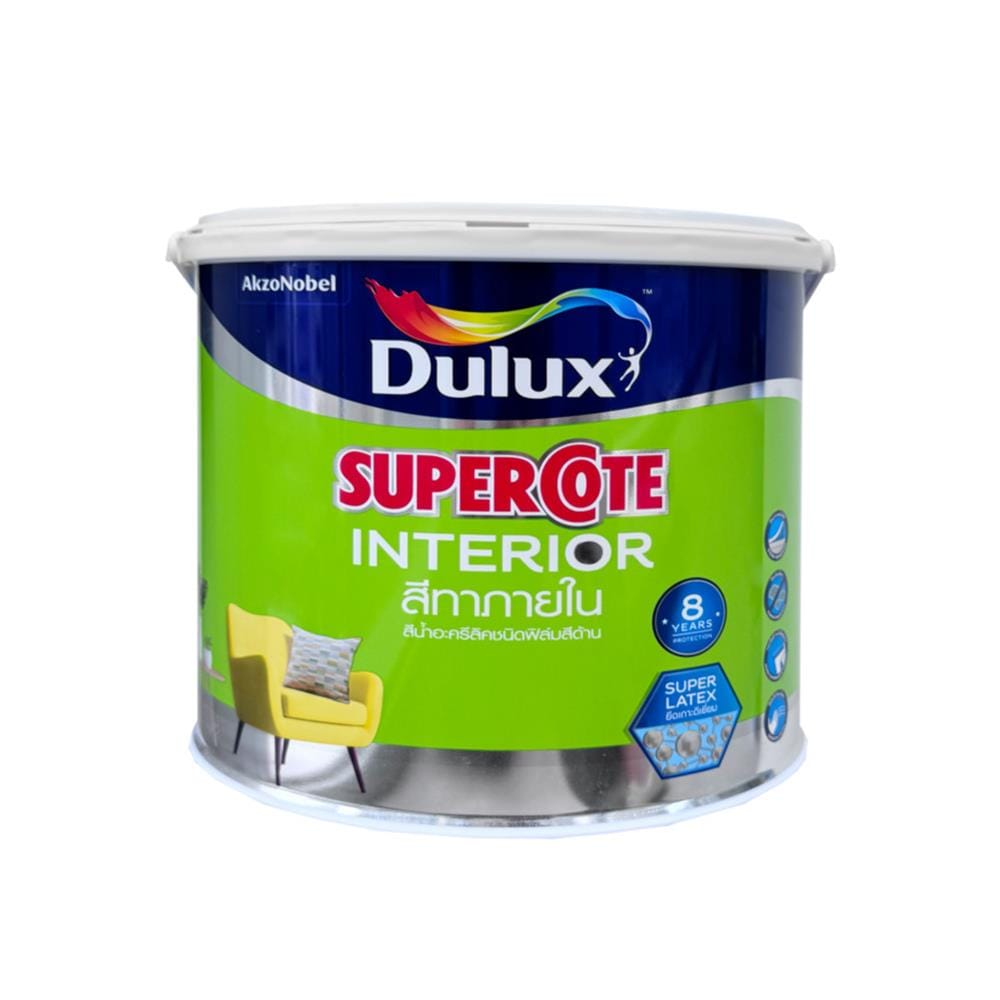 สีน้ำทาภายใน ชนิดด้าน DULUX SUPERCOTE BASE B สีขาว 3 ลิตร