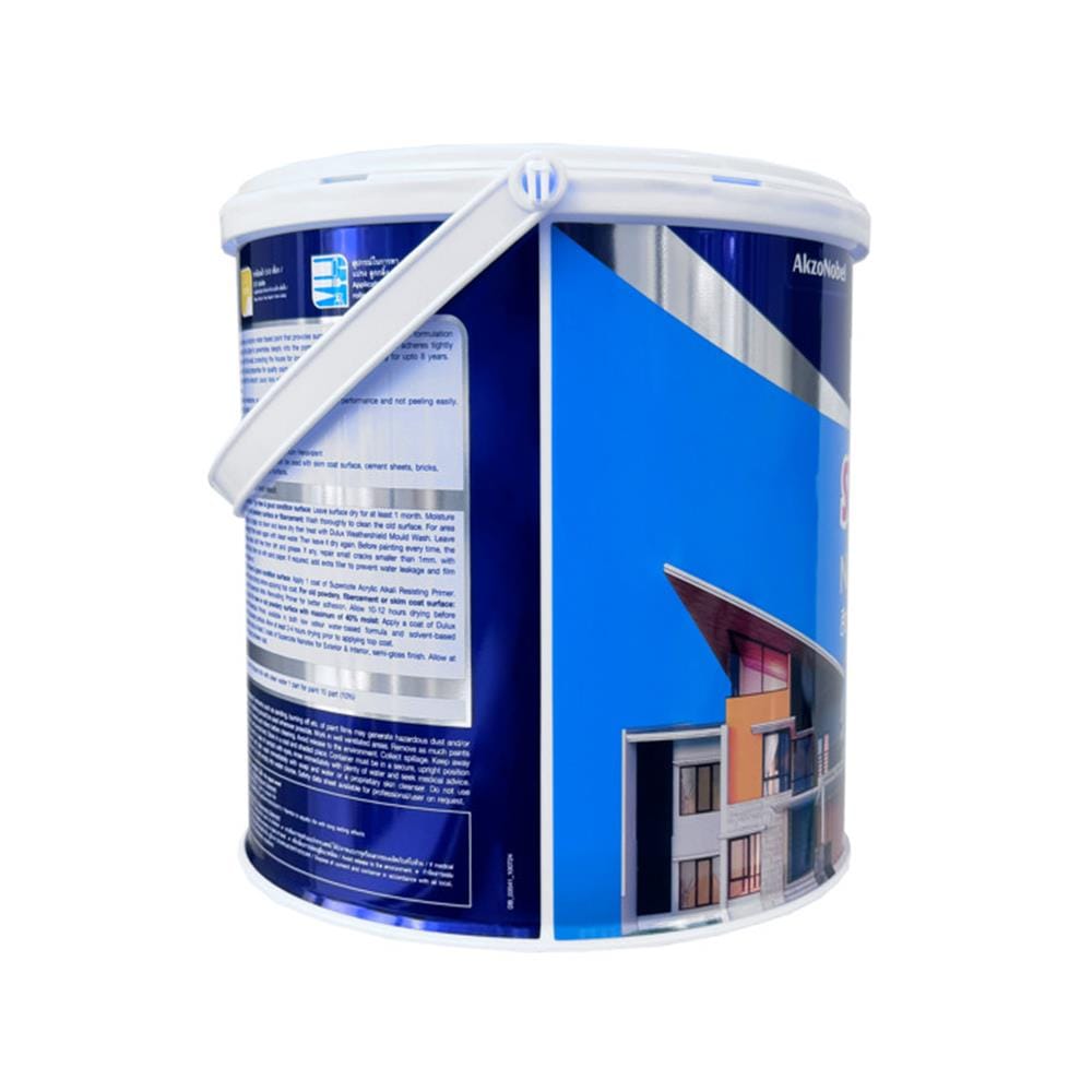 สีน้ำทาภายนอก ชนิดกึ่งเงา DULUX SUPERCOTE NANOTEX BASE B สีขาว 3 ลิตร