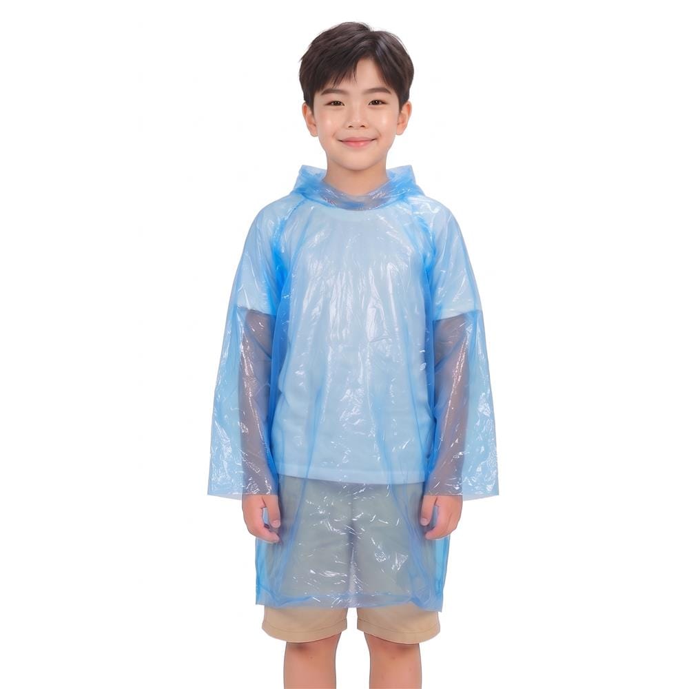 เสื้อกันฝนเด็กแบบบาง DEXZON สีน้ำเงิน