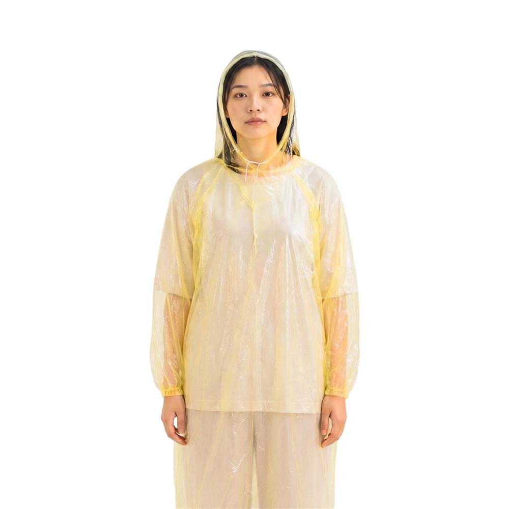 เสื้อกันฝนผู้ใหญ่แบบบาง DEXZON สีเหลือง