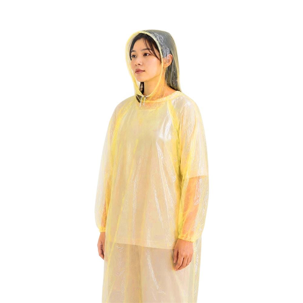 เสื้อกันฝนผู้ใหญ่แบบบาง DEXZON สีเหลือง