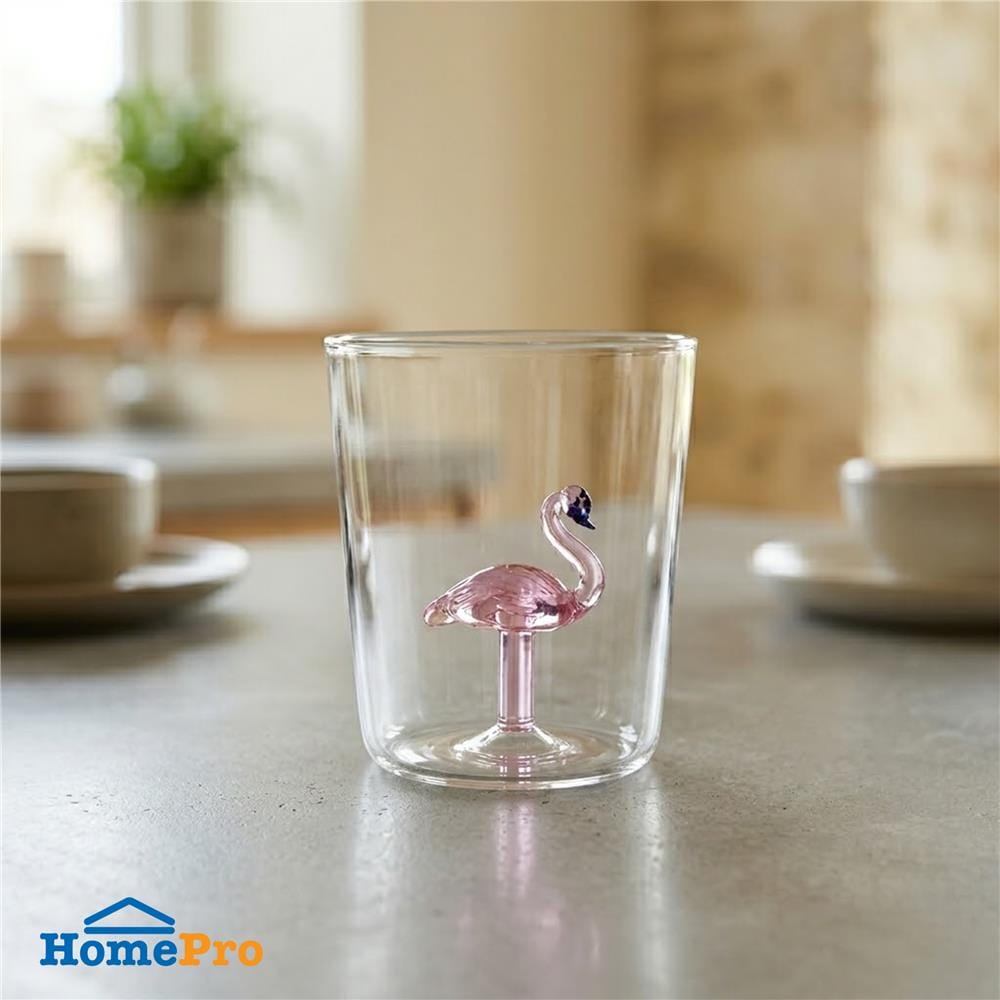 แก้วน้ำ HOMEPRO MINI ZOO ฟลามิงโก้ 400 มล.