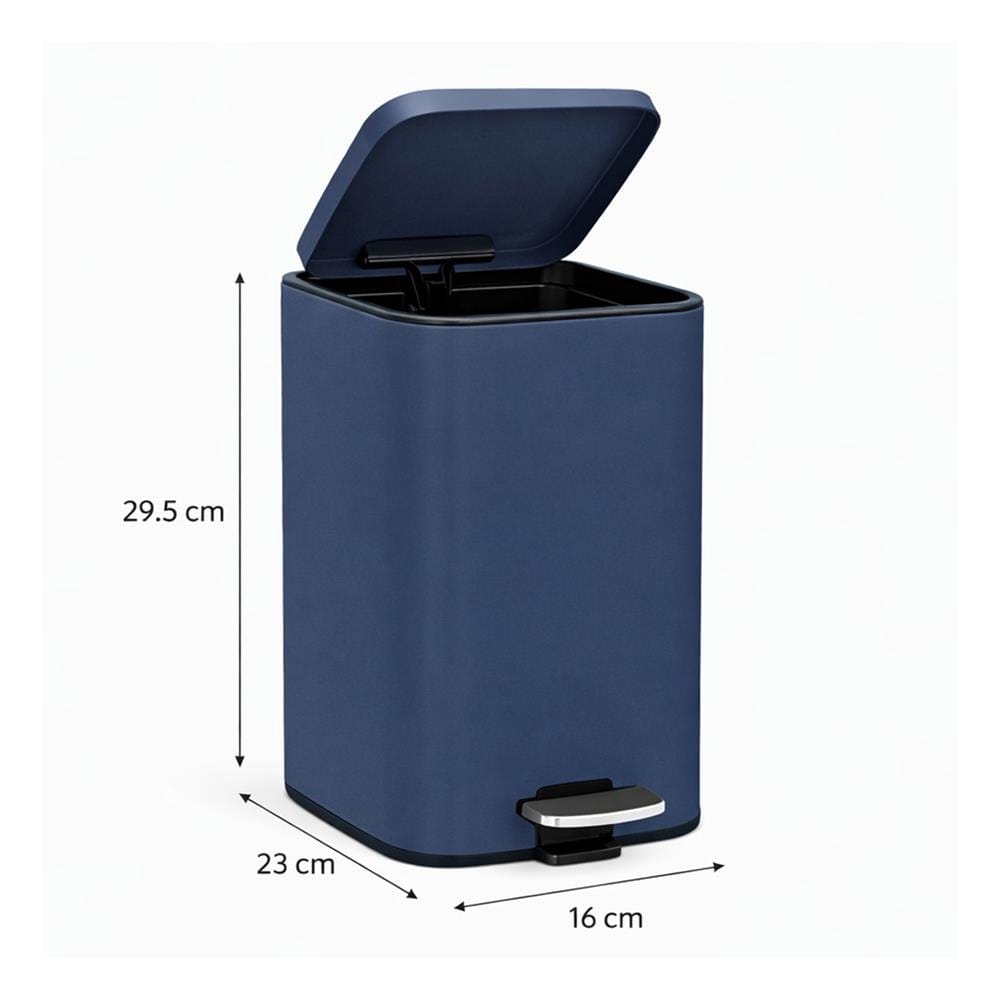 ถังขยะเหยียบเหลี่ยม HOMEPRO MINIMAL 5 ลิตร สีน้ำเงิน