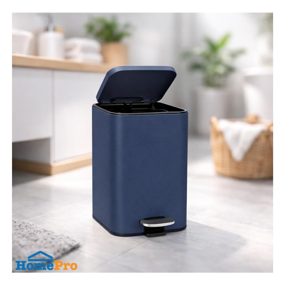 ถังขยะเหยียบเหลี่ยม HOMEPRO MINIMAL 5 ลิตร สีน้ำเงิน