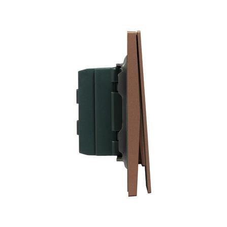 ชุดสวิตช์ 2 ทาง 1 ช่อง HACO MELLOW HACO-LO-MEL-S12 MCM สีน้ำตาล_1