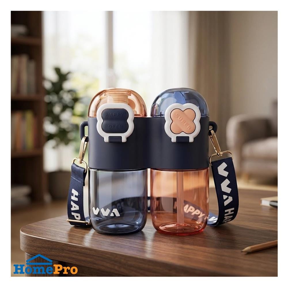 กระบอกน้ำพลาสติก HOMEPRO TRITAN POPJOY 0.8 ลิตร สีน้ำเงิน