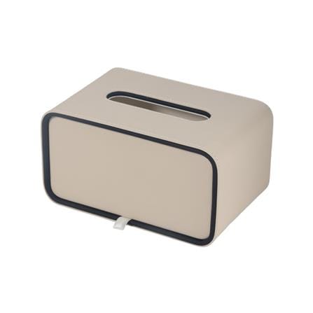กล่องทิชชู่ PU HOMEPRO COZY SQUARE สีเบจ_0