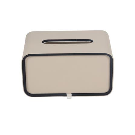 กล่องทิชชู่ PU HOMEPRO COZY SQUARE สีเบจ_1