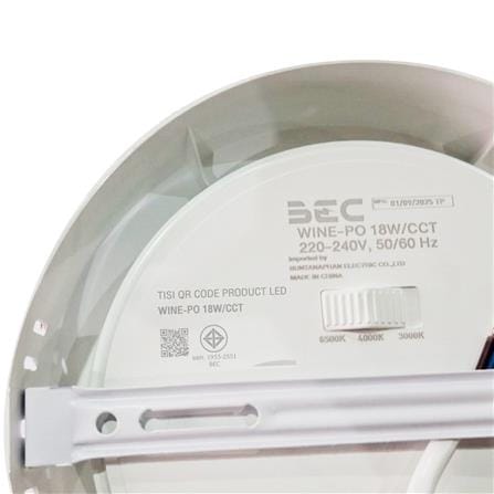 ดาวน์ไลท์ LED BEC WINE-PO 7 นิ้ว 18 วัตต์ DAYLIGHT/COOL WHITE/WARM WHITE สีขาว_5
