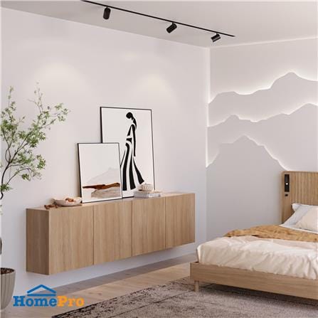 ตู้แขวนผนัง SB BUILT IN 19239339 WISEST 240 ซม. สีโอ๊ค_2