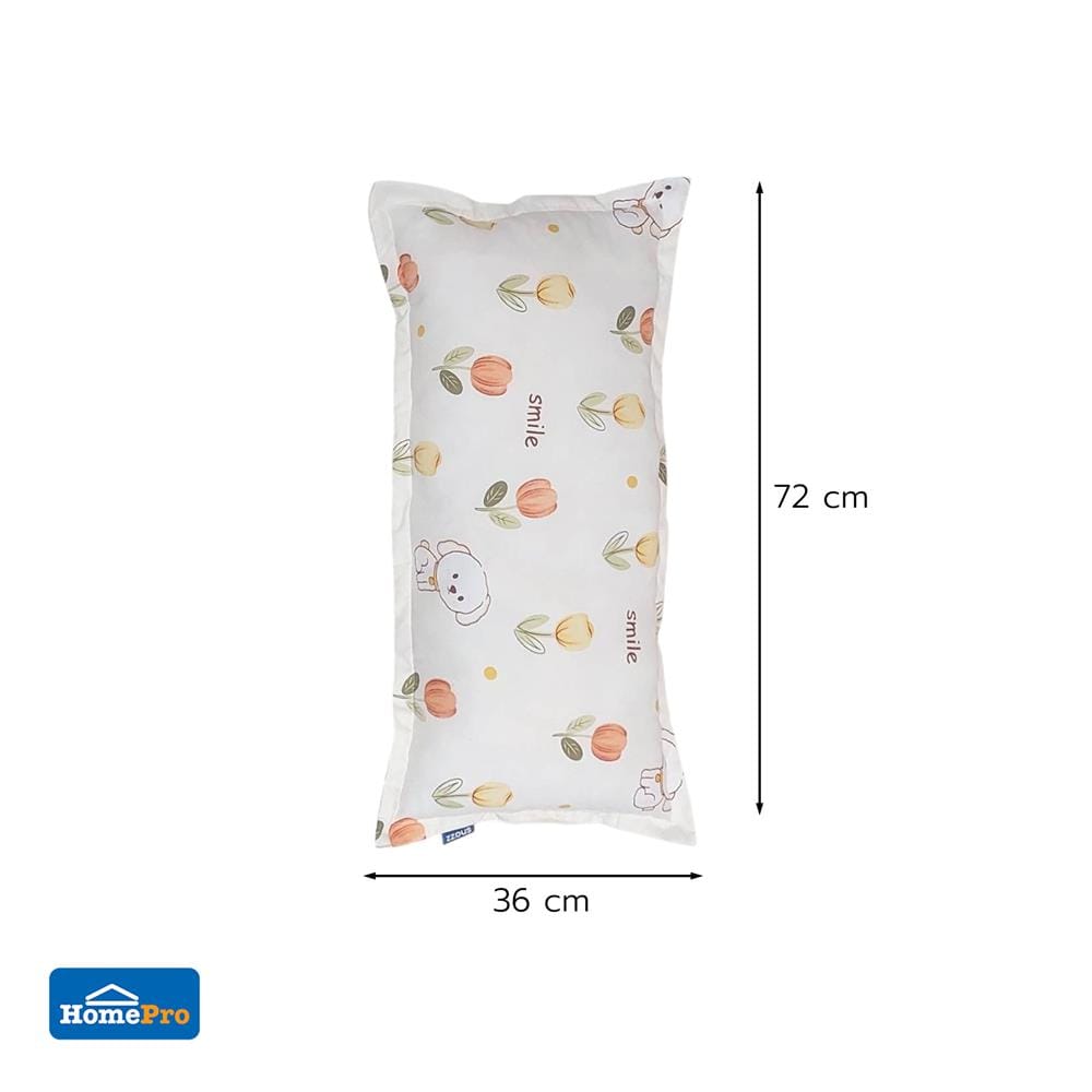 หมอนหนุน ใยสังเคราะห์ SNAZZ TULIP 36x72 ซม. สี ORANGE