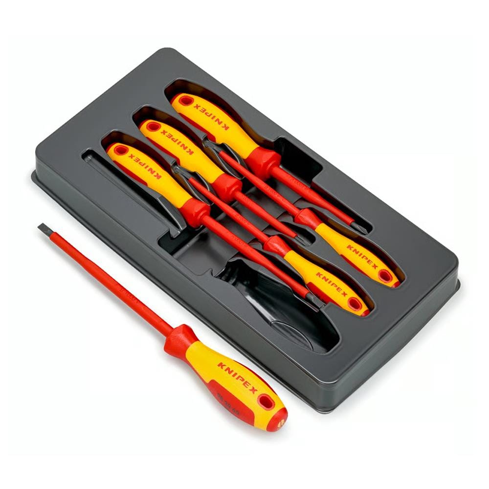 ชุดไขควง VDE ด้ามกันไฟฟ้า KNIPEX 00 20 12 V01 (ชุด 6 ชิ้น)