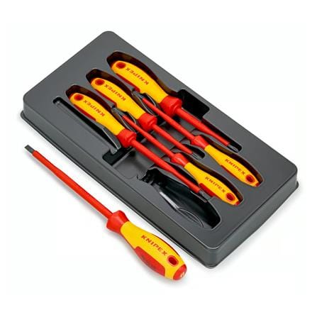 ชุดไขควง VDE ด้ามกันไฟฟ้า KNIPEX 00 20 12 V01 (ชุด 6 ชิ้น)_0