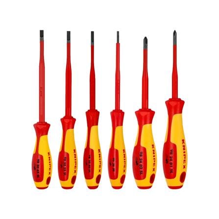 ชุดไขควง VDE ด้ามกันไฟฟ้า KNIPEX 00 20 12 V02 (ชุด 6 ชิ้น)_0