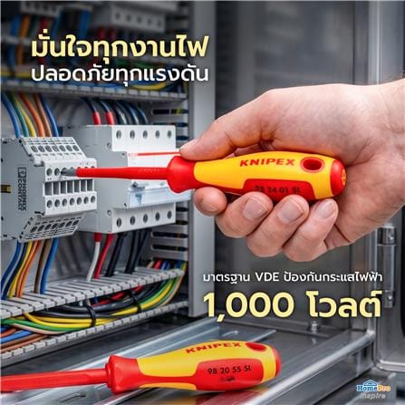 ชุดไขควง VDE ด้ามกันไฟฟ้า KNIPEX 00 20 12 V02 (ชุด 6 ชิ้น)_3