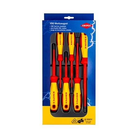 ชุดไขควง VDE ด้ามกันไฟฟ้า KNIPEX 00 20 12 V02 (ชุด 6 ชิ้น)_1