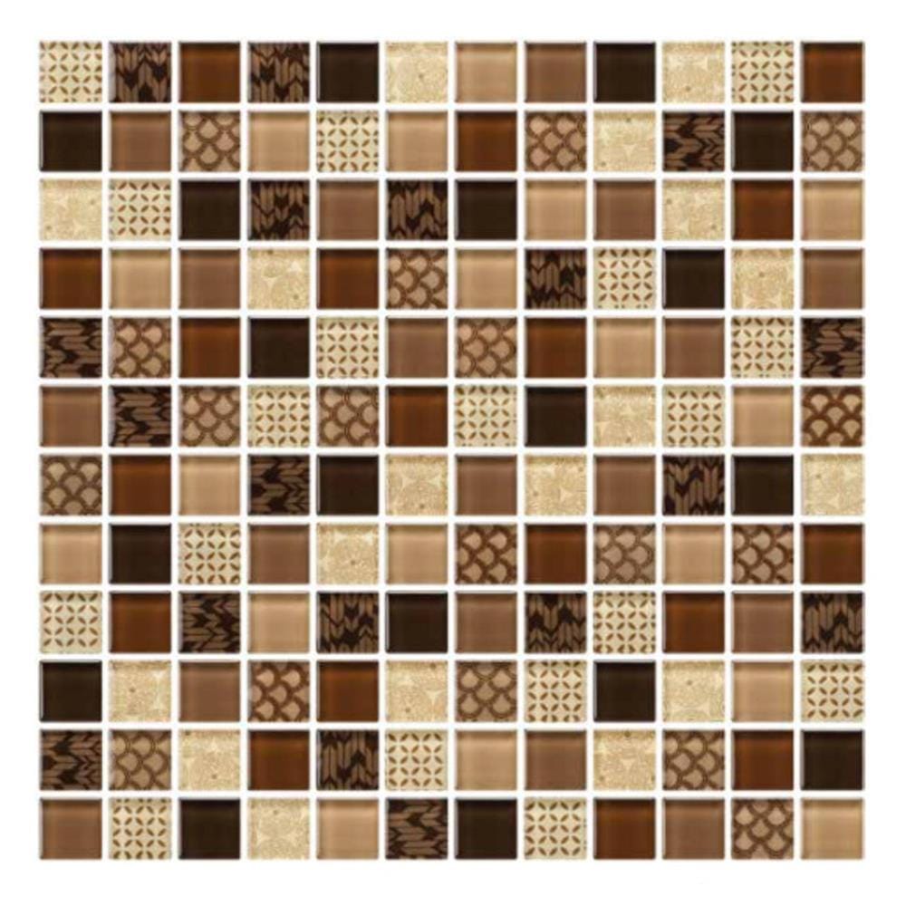 โมเสคแก้ว 30x30 ซม. GLASCERA คัลเลอร์ ป็อป บราวน์